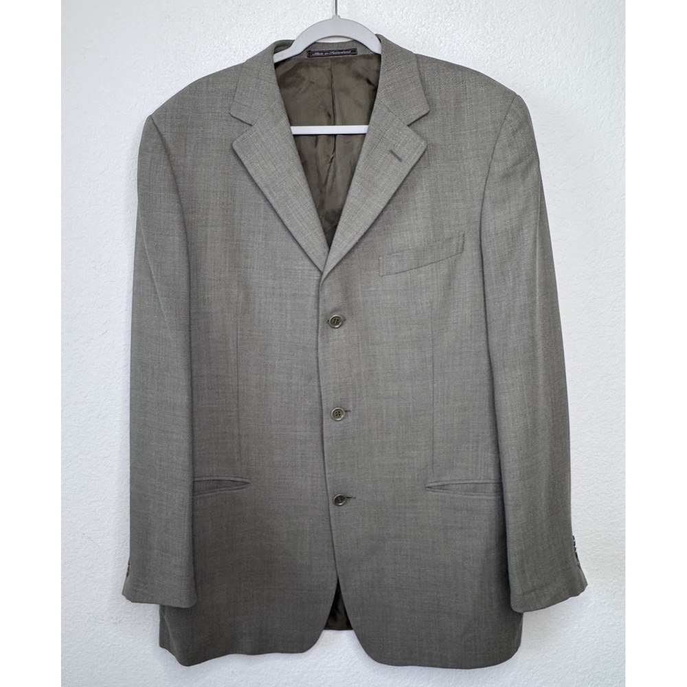 Ermenegildo Zegna 100% Wool‎ Blazer Men's 44R Green Made in Switzerland Luxury